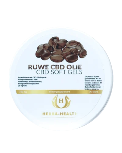 Herba Health Ruwe CBD Olie Soft Gels 25mg 30 stuks